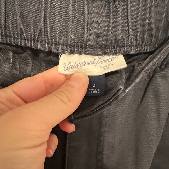 High-Rise Paperbag Tapered Ankle Pants Gray from Universal Thread at Target - Picture 3 of 4